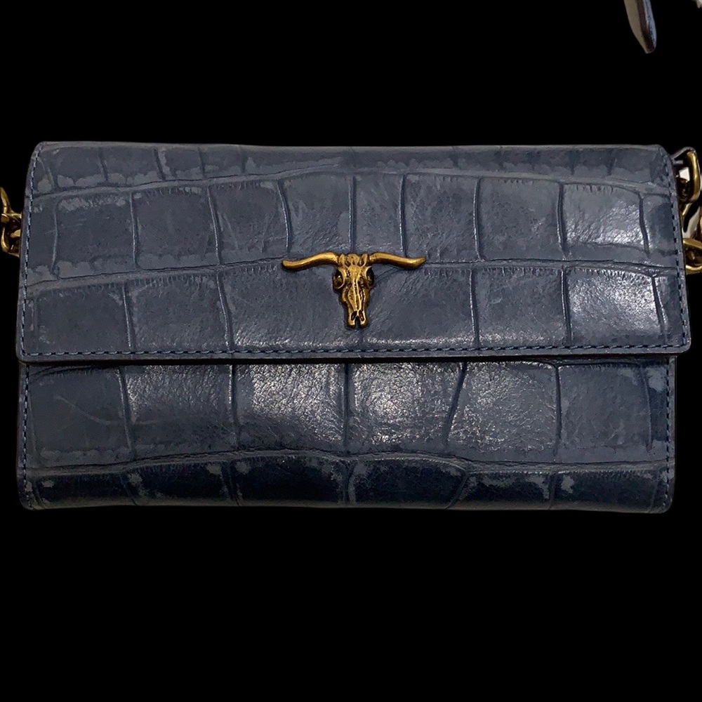 Dark blue Ralph Lauren wallet on a chain